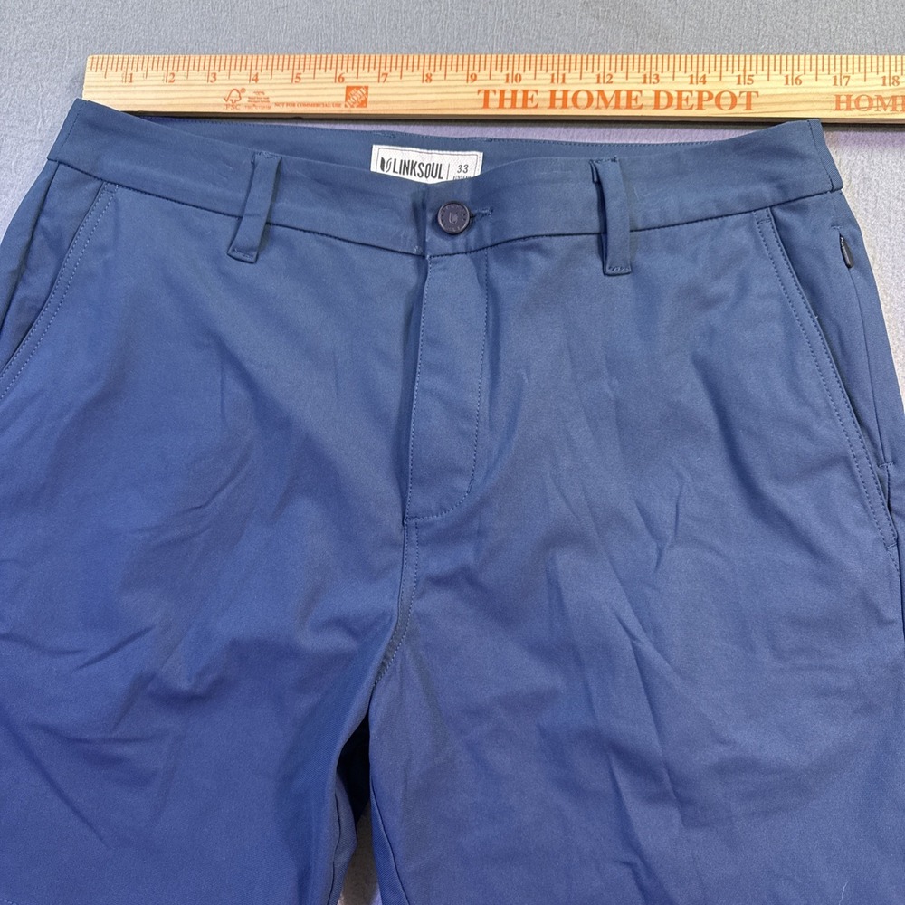 Linksoul Golf Shorts Mens 33 NAVY Lightweight Athletic Casual Performance - Picture 6 of 8